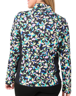 Thumbnail 2: Stella Parker Stella Parker Print Full Zip Long Sleeve Jacket 