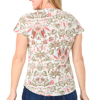 Thumbnail 3: Blue Sol Blue Sol Womens Short Sleeve Scoop Neck Luxey Print Top 