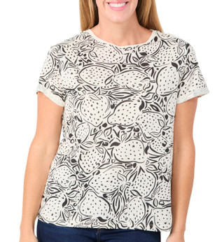 Thumbnail 2: Workshop Workshop Womens Print Crew Short Sleeve Top 