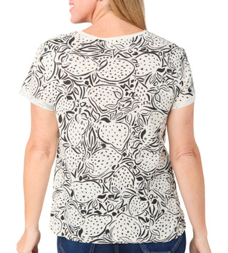 Thumbnail 3: Workshop Workshop Womens Print Crew Short Sleeve Top 
