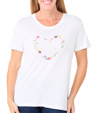 Thumbnail 1: Workshop Workshop Womens Short Sleeve Crew Neck Embroidered Top 