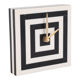 Thumbnail 1: Sagebrook Home Sagebrook Home 5 in Square Striped Clock Home Accent 