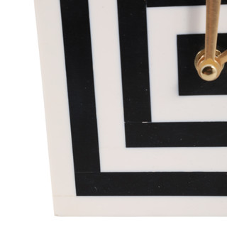 Thumbnail 6: Sagebrook Home Sagebrook Home 5 in Square Striped Clock Home Accent 
