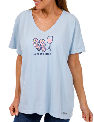 Thumbnail 1: Life is Good Life Is Good Womens Short Sleeve Keep It Simple Top 