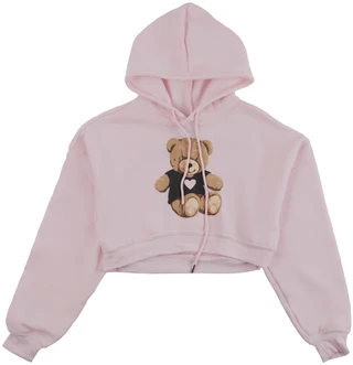 Thumbnail 1: Jolie & Joy Jolie & Joy Juniors Teddy Bear Cropped Hoodie 