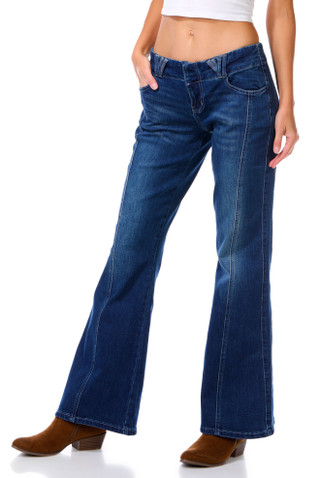 Thumbnail 4: Almost Famous Almost Famous Juniors Low Rise Flare Jeans 
