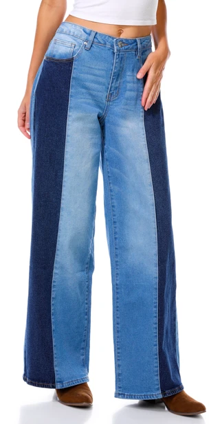 Thumbnail 4: Madden Girl Madden Girl Juniors Two Tone Barrel Jeans 