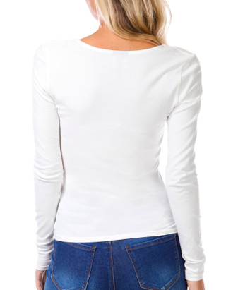 Thumbnail 4: Derek Heart Derek Herat Juniors Double Layer Long Sleeve Crop Top 