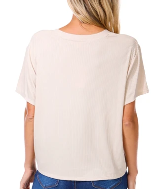 Thumbnail 4: Pink Rose Pink Rose Juniors 2 Pk Solid Short Sleeve Tops 