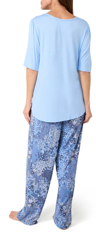 Thumbnail 2: Ellen Tracy Ellen Tracy Womens 2 Pc Short Sleeve Floral Pant Set 