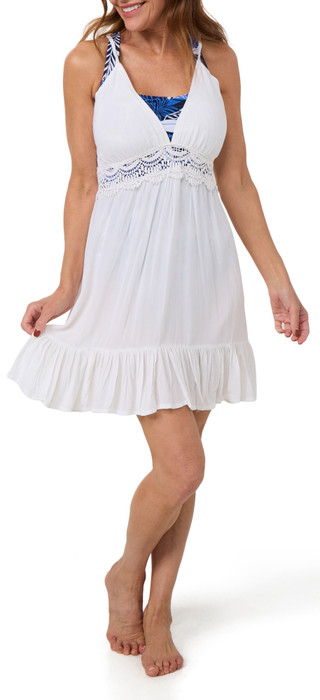 Thumbnail 1: Raviya Raviya Womens Sleeveless Crochet Waist Coverup 