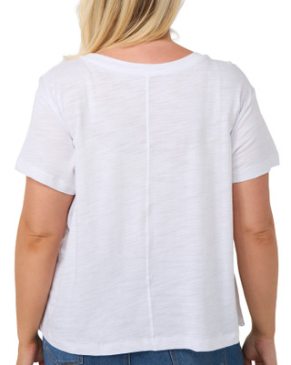 Thumbnail 2: Blue Sol Blue Sol Plus Luxey Solid Short Sleeve Crew Neck Crop Top 