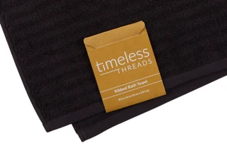 Thumbnail 2: TIMELESS THREADS Timeless Threads Ribbed Bath Towel 