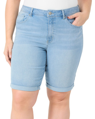 Thumbnail 1: D. Jeans D. Jeans Womens High Waist Roll Cuff Denim Shorts 