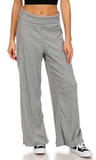 Thumbnail 1: No Comment No Comment Juniors Hacci Ribbed Flare Pants 