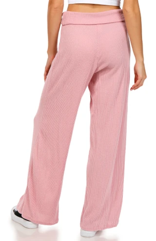 Thumbnail 2: No Comment No Comment Juniors Hacci Ribbed Flare Pants 