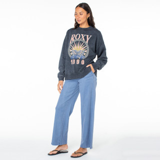 Thumbnail 5: ROXY Roxy Juniors Lineup Oversized Crewneck Sweatshirt 