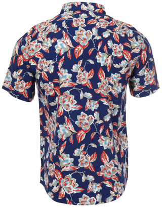 Thumbnail 2: Perry Ellis Perry Ellis Mens Short Sleeve Floral Button Down Shirt 
