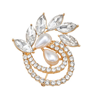 Thumbnail 1: Napier Napier Boxed Crystal and Pearl Brooch Pin 