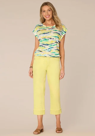 Thumbnail 2: Democracy Democracy Womens Origami Cap Sleeve Abstract Print Top 