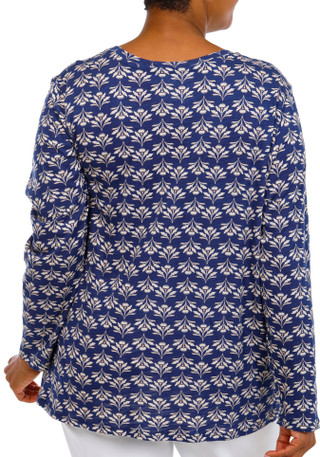 Thumbnail 3: Blue Sol Women's Plus Long Sleeve Scoop Luxey Top 