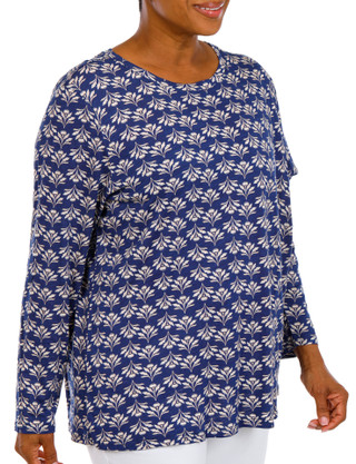 Thumbnail 4: Blue Sol Women's Plus Long Sleeve Scoop Luxey Top 