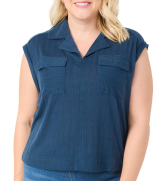 Thumbnail 1: Zac & Rachel Zac & Rachel Plus Cap Sleeve Pointelle Top 