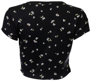 Thumbnail 2: Derek Heart Derek Heart Juniors Short Sleeve Button Down Floral Top 