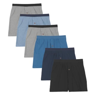 Thumbnail 2: Hanes Hanes Mens 6-Pk. Solid Tagless Comfort Flex Boxers 