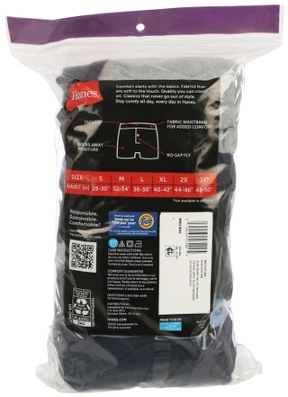 Thumbnail 8: Hanes Hanes Mens 6-Pk. Solid Tagless Comfort Flex Boxers 