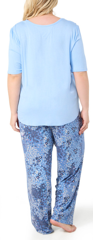 Thumbnail 2: Ellen Tracy Ellen Tracy Plus 2 Pc Short Sleeve Floral Sleepwear Set 