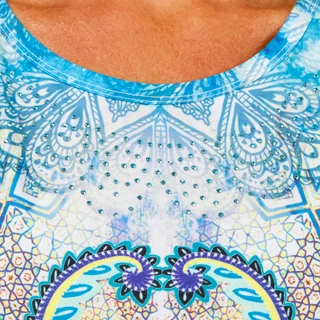 Thumbnail 3: ONE WORLD One World Womens Short Sleeve Embellished Top 