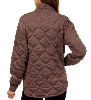 Thumbnail 2: RBX RBX Women's Solid Color Diamond Quilted Full Zip Up Jacket 
