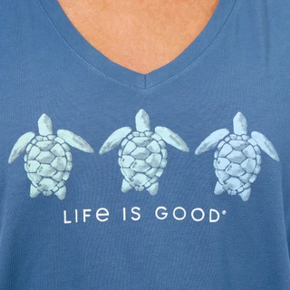 Thumbnail 3: Life is Good Life Is Good Womens Short Sleeve Tres Turtles 