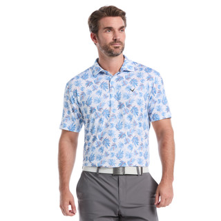 Thumbnail 1: Callaway Callaway Mens Print Short Sleeve Golf Shirt 