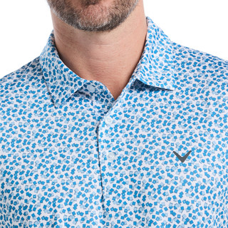 Thumbnail 3: Callaway Callaway Mens Print Short Sleeve Polo Golf Shirt 