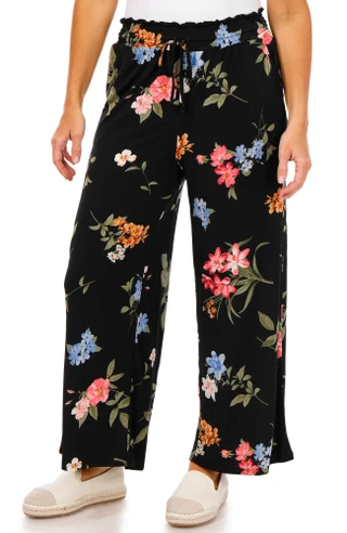 Thumbnail 1: Ellen Tracy Ellen Tracy Womens Wide Leg Floral Pants 