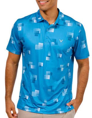 Thumbnail 1: Callaway Callaway Mens Print Short Sleeve Golf Polo Shirt 