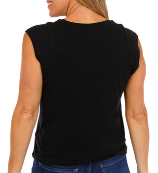 Thumbnail 3: Tahari Tahari Womens Basics Short Sleeve Solid Relaxed Cotton Top 