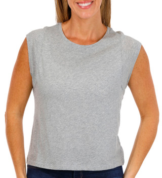 Thumbnail 1: Tahari Tahari Womens Basics Short Sleeve Solid Relaxed Cotton Top 