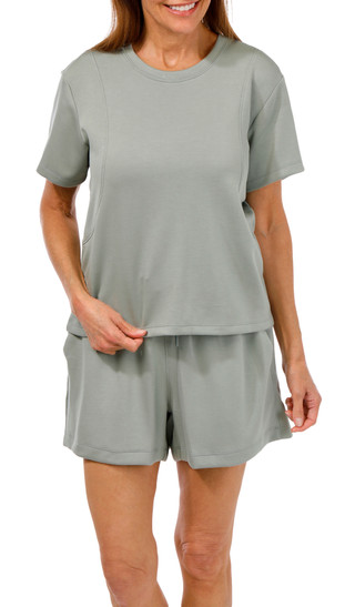 Thumbnail 1: RBX RBX Womens Active 2 Pc Scuba Shorts Set 