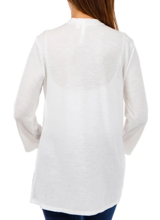 Thumbnail 2: Ny Collection NY Collection Womens Long Sleeve Lace Hacci Cardigan 