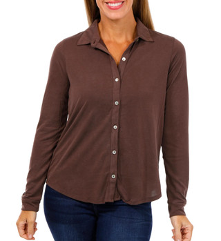 Thumbnail 1: GREEN ENVELOPE Green Envelope Womens Long Sleeve Button Down Top 