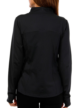 Thumbnail 2: RBX RBX Women's Active Peached Interlock Mock Neck Yoga Jacket 