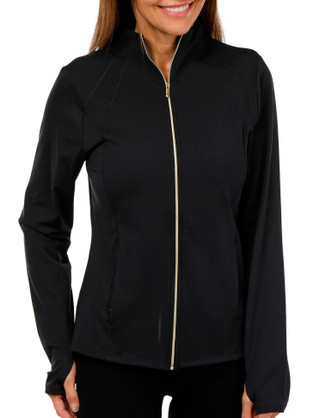Thumbnail 1: RBX RBX Women's Active Peached Interlock Mock Neck Yoga Jacket 