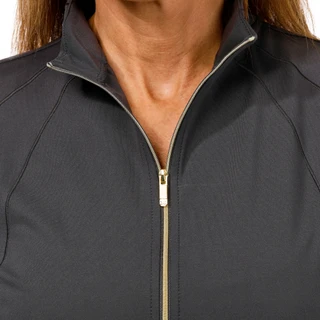Thumbnail 3: RBX RBX Women's Active Peached Interlock Mock Neck Yoga Jacket 