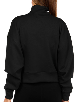 Thumbnail 3: Express Womens Long Sleeve 1/4 Zipper Scuba Sweater 