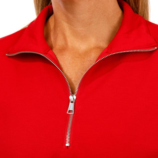 Thumbnail 3: Express Womens Long Sleeve 1/4 Zipper Scuba Sweater 