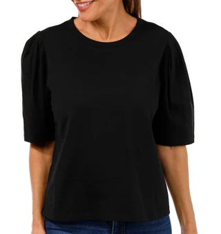 Thumbnail 1: ELIE TAHARI Elie Tahari Womens Puff Elbow Sleeve Solid Top 