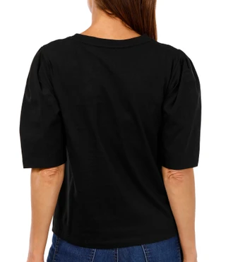 Thumbnail 2: ELIE TAHARI Elie Tahari Womens Puff Elbow Sleeve Solid Top 